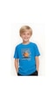 Fyk Kids Erkek Çocuk Yuvarlak Yaka Basketball Baskılı T-shirt Mavi