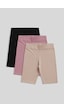 Tommylife Standart Fit Basic 3lü Paket Siyah-gül Kurusu-koyu Bej Kız Çocuk Tayt - 75188 Siyah-gül Kurusu-koyu Bej