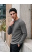 Buratti Pamuklu Regular Fit Düğmeli Bisiklet Yaka Sweat Erkek Sweat 5905852 Antrasit