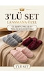 3 Lü Avantajlı Paket Kışlık Peluş Desenli Sessiz Ortopedik Taban Çeyiz Misafir Ev Terliği Seti 3'lü Paket Bost