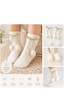Cantoy Kız Bebek Lale Detaylı Pamuklu Soket Çorap Premium Kalite 0/18 Ay Beyaz