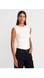 Dilvin 21054 Büzgülü Basic T-shirt-ekru Ekru Dilvin 21054 Büzgülü Basic T-shirt-ekru Ekru