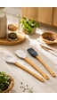 Porsima Mien Mini Silikon Kaşık Fırça Spatula Servis Seti 3'lü