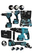 Assur ASR1011 21V Hilti Somun Sökme Taşlama Vidalama 4lü Set Mavi