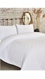 Çift Kişilik Beyaz Dama Desenli Pike. Damalı Otel Pikesi 200 X 230