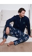 Buratti Regular Fit Bisiklet Yaka Kışlık Yumuşak Dokulu Polar Erkek Pijama Takımı 6096100 Lacivert