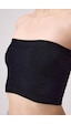 Cottonhill Premium - Kadın Siyah Seamless Straplez Crop Top Büstiyer Siyah