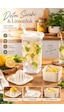 Porsima 1110 Detoks Sürahi & Limonluklu Matara Şeffaf-beyaz 2 Lt