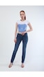 Kadın Slim Fit Likralı Lacivert Jean Pantolon Lacivert