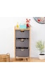 Porsima 2059 3 Katlı Ahşap Çok Amaçlı Çekmeceli Organizer Dolap