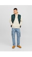Jack & Jones Göğüs Baskılı Kapüşonlu Sweatshirt - Silverlake 12242470 Moonbeam Siyah