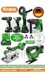 Böhrer Alman 4506Y 4 Akülü 2 Şarjlı Kömürsüz V598 5AH Profesyonel 6 Makine Kombo Set