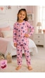 Durukoza %100 Pamuk Kız Çocuk Pijama Takımı Çiçekli 4 Mevsim Pembe