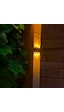 12 Watt Amber Işık Ledli, Elektrikle Çalışır, Bahçe - Villa Duvar Aydınlatma Armatürü, Amber Aplik Amber