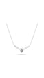 Brezza Lusso Jewelry Ametist Taşlı Melek Kanatlı Minik Kalp Kadın Gümüş Kolye 45 CM