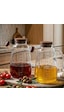 Porsima Lm-0109 Livra Kapaklı Borosilikat Cam 2li Yağlık Sirkelik Yağdanlık Seti 1000ml Şeffaf