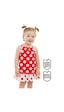 Denokids Kırmızı Puantiye Kız Bebek Poplin Elbise