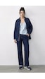 Shade Kadın Fermuarlı Belden Bağlamalı Cep Detaylı Denim Alt-üst Takım 60597 60286011 - Lacivert