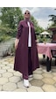 Rabia Şamlı Başak Pantolonlu Takım Bordo Normal