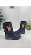 Nstil Alves Unisex Kadın - Erkek - Çocuk Kar Botu İçi Kürklü Cırt Cırtlı Kaymaz Taban Ayakkabı 802 Mınnıe Mouse
