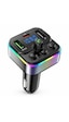 Bluetooth Araç Kiti Fm Transmitter Usb Type-c Pd Rgb Led Işıklı Flash Bellek Mp3 Çakmaklık Girişli