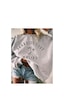 Blackjack Giyim Kadın Gri Paradise Malibu Baskılı Oversize Sweatshirt Gri