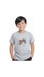 Fyk Kids Erkek Çocuk Yuvarlak Yaka Bisiklet 52 Erkek Baskılı T-shirt Gri
