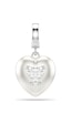 5742960 Swarovski Charm Idyllıa:charm Heart Whıte/rhs Metalik