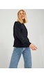 Jjxx Sıfır Yaka Rahat Kesim Siyah Kadın Sweatshirt 12223962 001