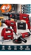 Dragro DRG-21V Çelik Şanzıman K Elektrikli 4'lü Set Matkap + Taşlama + Kırıcı Delici Hilti + Dekupaj