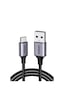 Ugreen Usb-c - Usb-a 3a Qc Örgülü Hızlı Şarj Kablosu, 2 M, Siyah, 60128