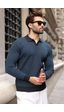 Madmext Lacivert Polo Yaka Dokulu Erkek Triko Kazak E7511 Madmext Lacivert Polo Yaka Dokulu Erkek Triko Kazak E7511