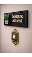 İsime Özel Tasarım Ahşap Kapı İsimliği Çiçekli 10x20 Cm Mdf Dekoratif Kapı Tabelası