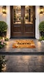 Esnature Home Bohem Temalı Dağ ve Yaprak Desenli Kapı Önü Paspas
