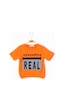 Toontoy Kids Toontoy Kız Çocuk Crop Model Cebi Reflektör Detaylı Baskılı Tişört Turuncu