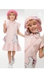 Denokids Kız Çocuk Elbise Unicorn Aplikeli %100 Pamuk Gömlek Stil Elbise 4-9 Yaş Çok Renkli