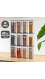 Porsima 432-GR Kare Erzak Bakliyat Saklama Kabı Takımı 12'li 1.70 L + Etiket 25 Adet