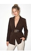 Shade Kadın Astarlı Çift Kemer Detaylı Klasik Blazer Ceket 8151 60286140 - Acı Kahve Kahverengi
