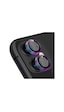 Buff Apple Uyumlu iPhone 11 / 12 / 12 Mini Kamera Metal Lens Koruyucu Gökkuşağı