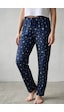Elemge %100 Pamuk Desenli Kadın Pijama Altı Interlok Kumaş Rahat Kalıp İndigo Cepsiz Kurdele Yıldız Baskı Elemge %100 Pamuk Desenli Kadın Pijama Altı Interlok Kumaş Rahat Kalıp İndigo Cepsiz Kurdele Yıldız Baskı