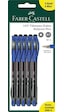Faber-Castell 1425 Auto Tükenmez Kalem 10'lu Set – 1.0 mm İğne Uç, Siyah & Mavi Renk