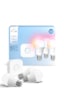 Philips Hue Essential 3'lü E27 Ampul Başlangıç Seti 806 Lumen, Hue Bridge Dahil Çok Renkli