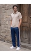 Tommylife Parlament-taş Yüzeyi Dokulu Standart Fit Palazzo Erkek Pantolon - 82171