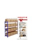 4 Katlı Depo Rafı 60x180x200 Cm Hafif Rack Alana 31x93x200cm Çelik Raf Hediye Gri