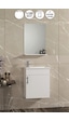 Lale 42x24 Cm Beyaz Mdf Seramik Lavabolu Asma Banyo Dolabı Takımı