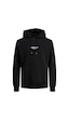 Jack&Jones Vesterbro Erkek Siyah Kapüşonlu Sweatshirt 12241687-BLK