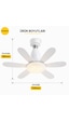 E27 Duylu Kumandalı 6 Kanatlı Pervaneli Led Tavan Lambası 30w 3 Renk Işıklı Fanlı Avize