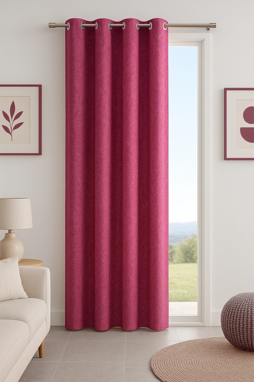 Harmony Halkalı Fon Perde Fuşya 140x260 Fuşya