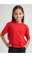 Fyk Kids Kız Çocuk Yuvarlak Yaka Penye T-shirt Kırmızı