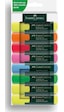 Faber-Castell Fosforlu Kalem Seti, 8’li, Su Bazlı Mürekkep, Kesik Uç, 3 Farklı Çizgi Kalınlığı